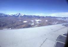 le Ande vista dall'aereo